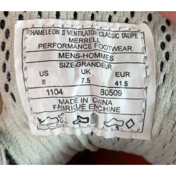 Merrell Chameleon II Ventilator Hiking Shoes Taupe Size 8 US Mens - Picture 3 of 7